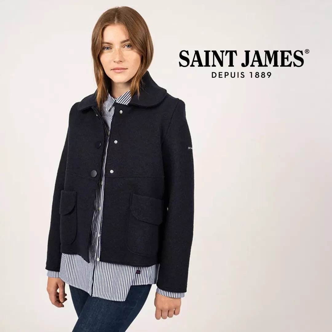 Le blouson Ville Dieu a &eacute;t&eacute; pens&eacute; pour vous !&nbsp;

Compos&eacute; de laine &agrave; 100%, ce blouson sign&eacute; @saintjames propose simplicit&eacute; et &eacute;l&eacute;gance. Parfait pour toutes occasions !&nbsp;

Pr&ecirc;