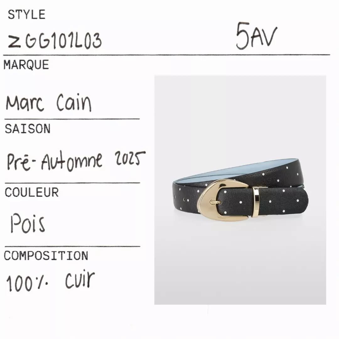 Looking for the perfect touch? 

Look no further. 💫 

@marccain signs this pretty belt from their brand-new ''Dotted Delight'' collection. Both simple and playful, it brings structure, co