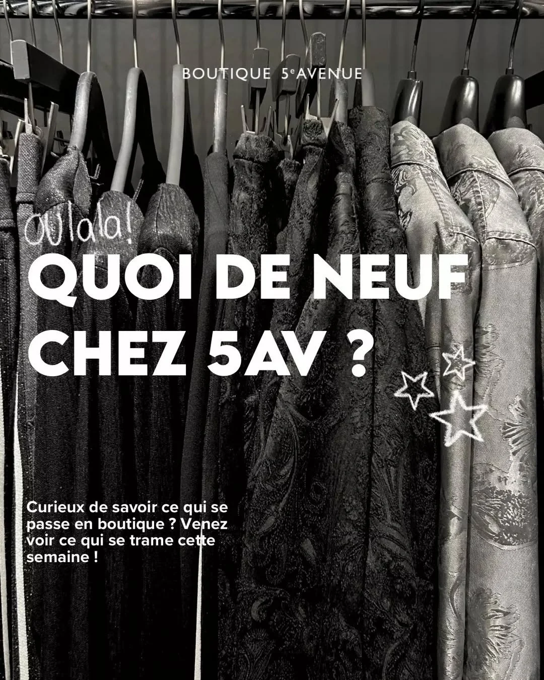 On s&rsquo;est manqu&eacute; ? 🥺

Le froid s&rsquo;installe, l&rsquo;ann&eacute;e touche doucement &agrave; sa fin, et les tendances &eacute;voluent&hellip; Une chose est certaine : le style est toujours au rendez-vous chez Boutique 5e Avenue ! 

Al