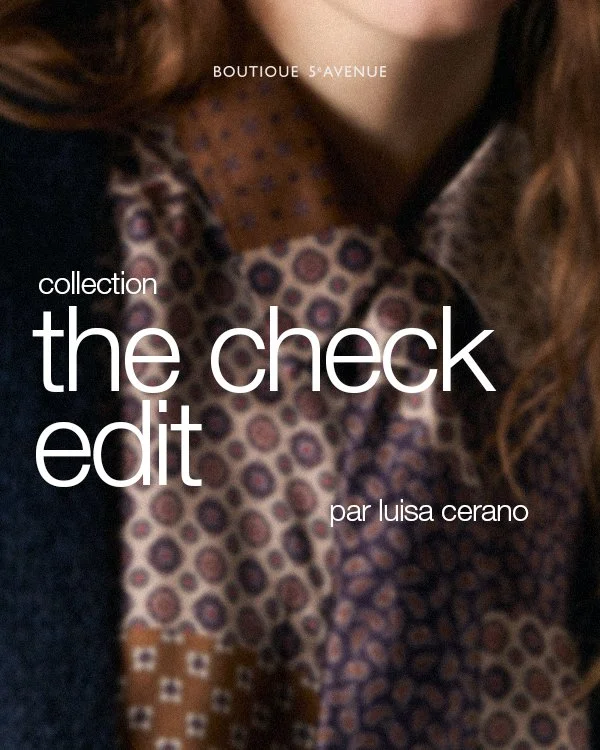 Le style : check ✅

Luisa Cerano revisite les codes traditionnels avec une perspective r&eacute;solument moderne. Le motif &agrave; carreaux se r&eacute;invente dans une palette de couleurs riche, ponctu&eacute;e de motifs expressifs. 

Pr&ecirc;tes 