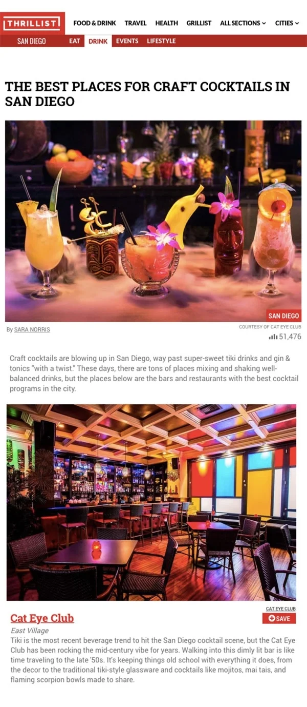 The Best Places for Craft Cocktails in San Diego