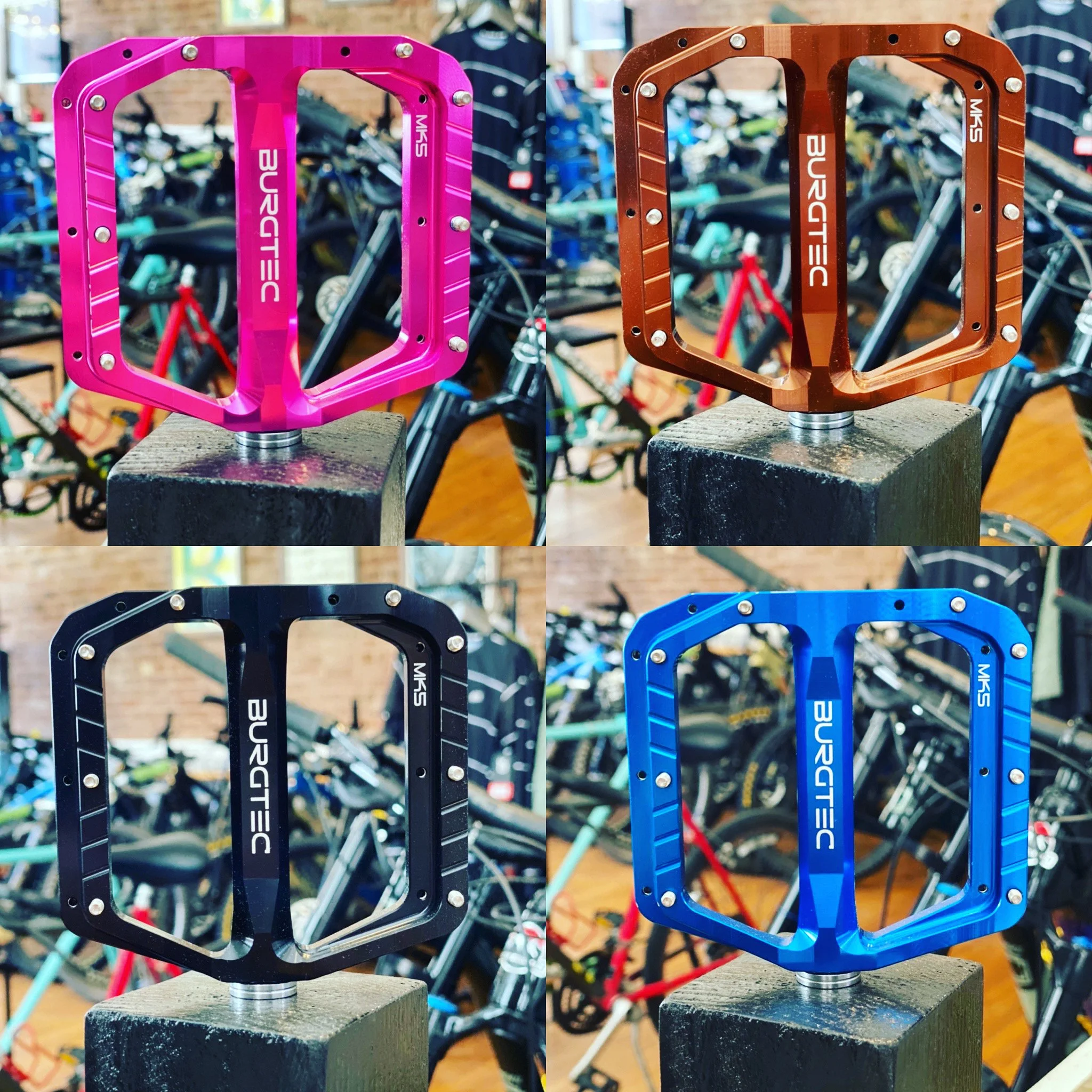 Burgtec flat pedals for mountain biking