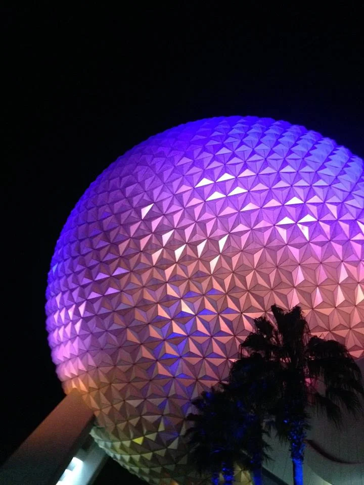Very on brand Epcot ball. Also Judi Dench voices the British version of the ride inside.