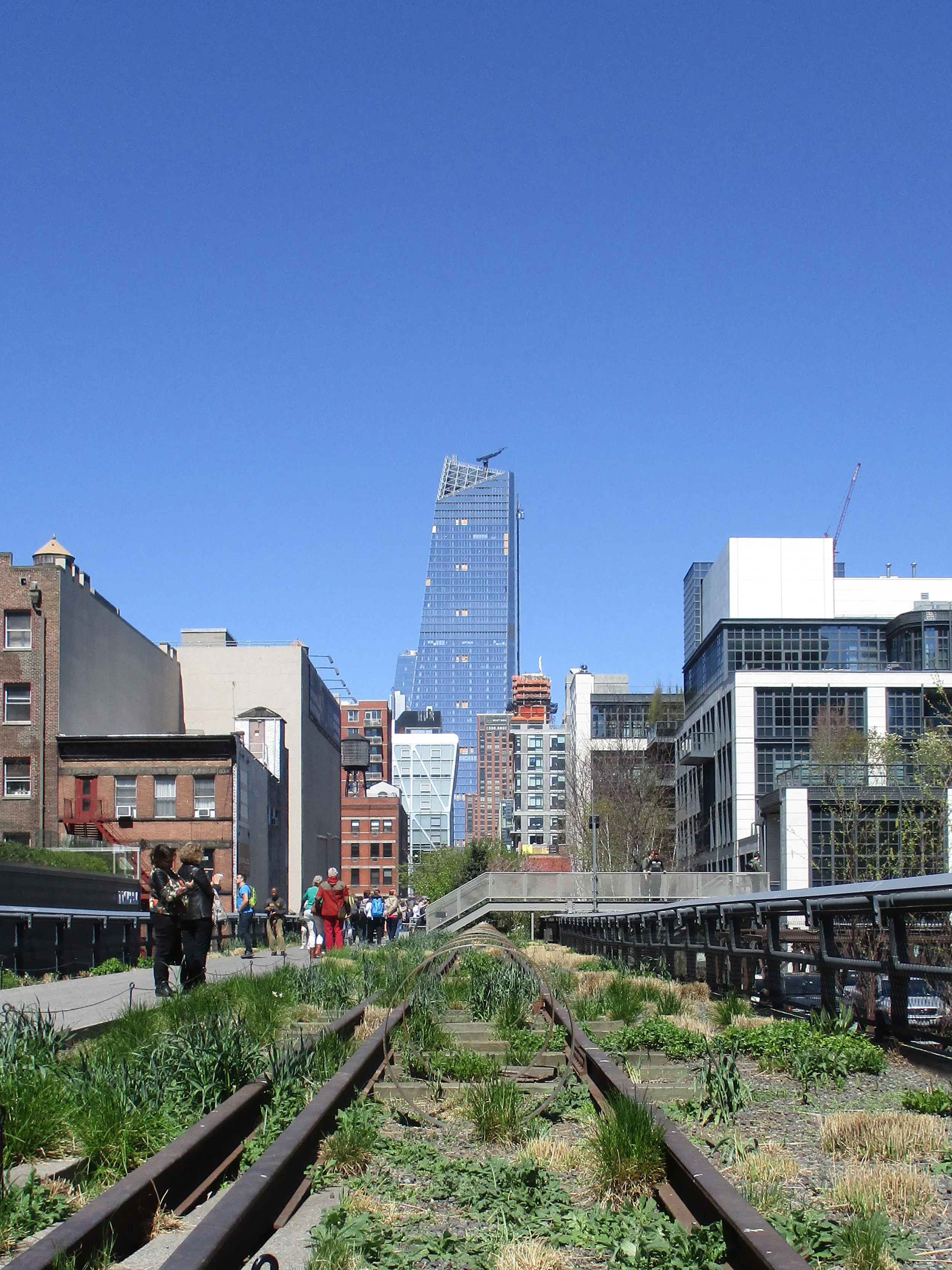 The High Line with it's art features. 