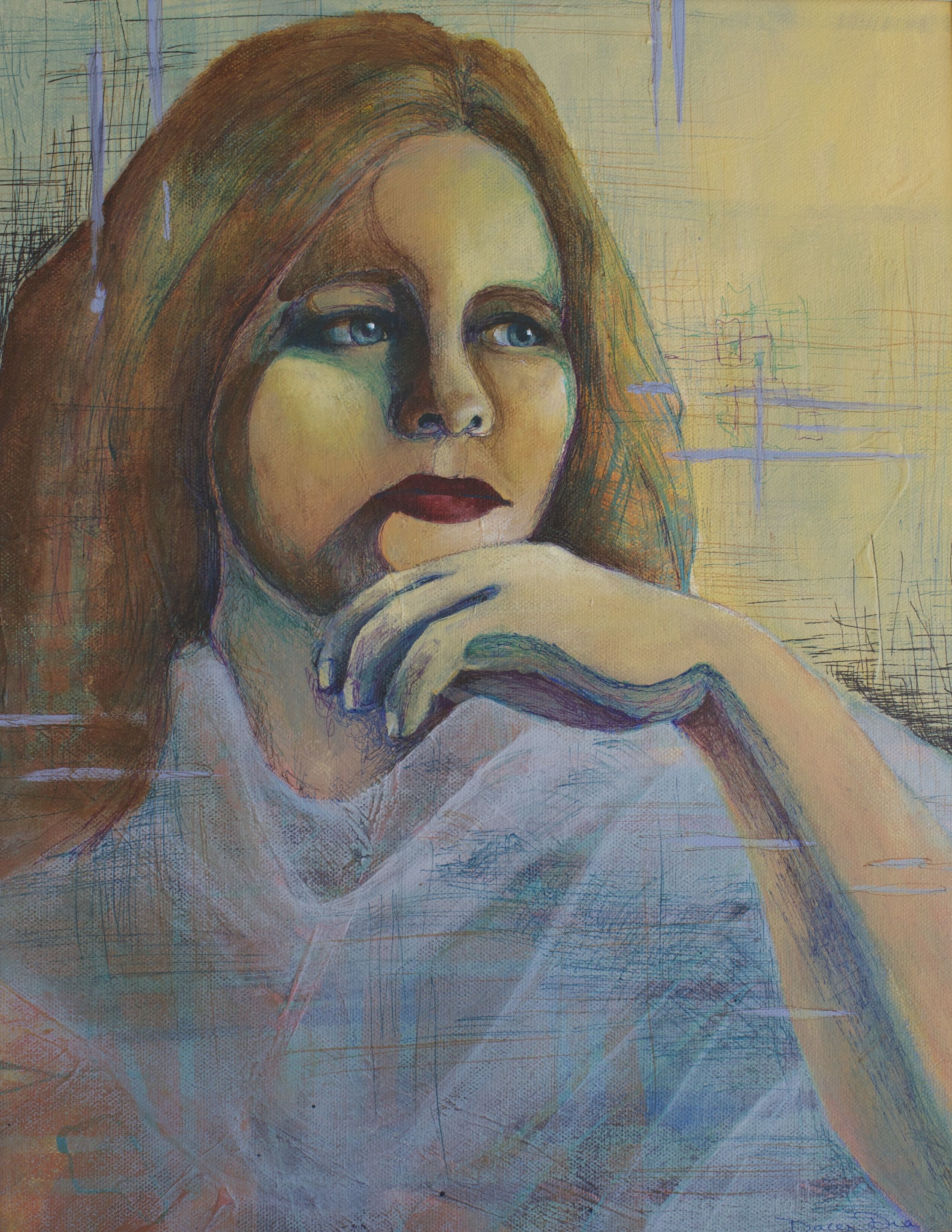 Layered Beauty #1 14x11 Mixed Media www.daceydia.com