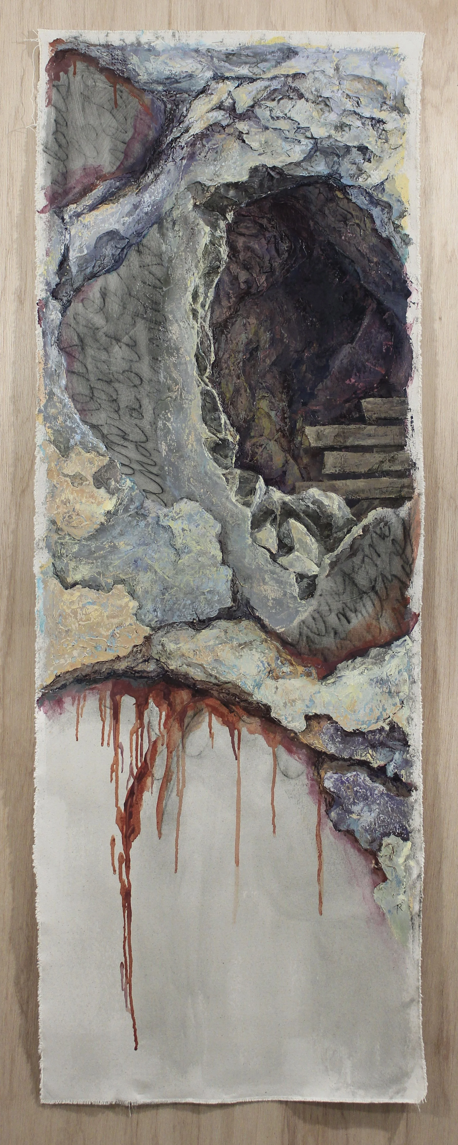 She is Unreliable and a Bit of a Romanticist
- 2024
- Oil on Unstretched Canvas
- 48x22
- $1400
- Completed for Saint Catherine's Island (Wales) Artist Residency