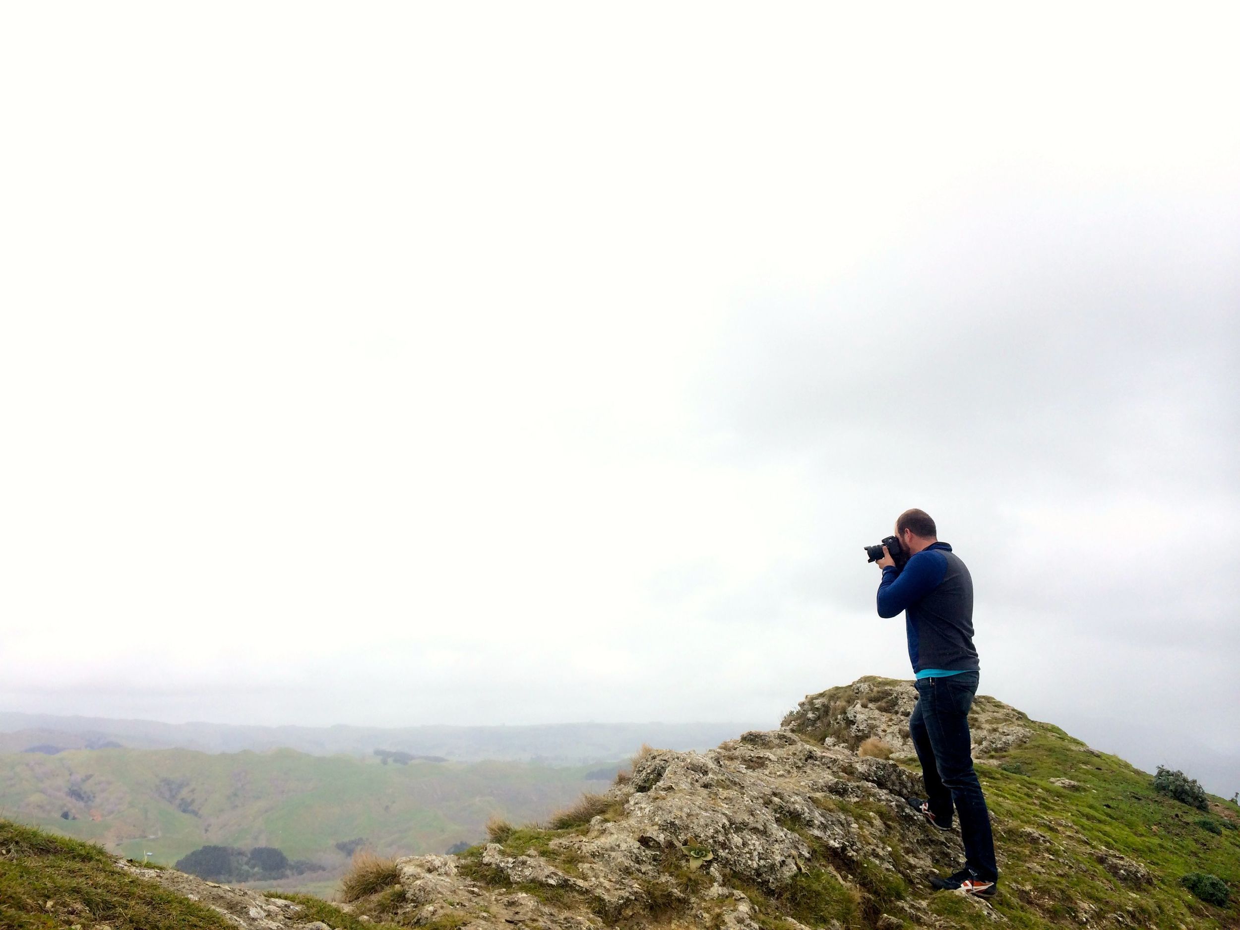 Bold as brass. Atop Te Mata peak