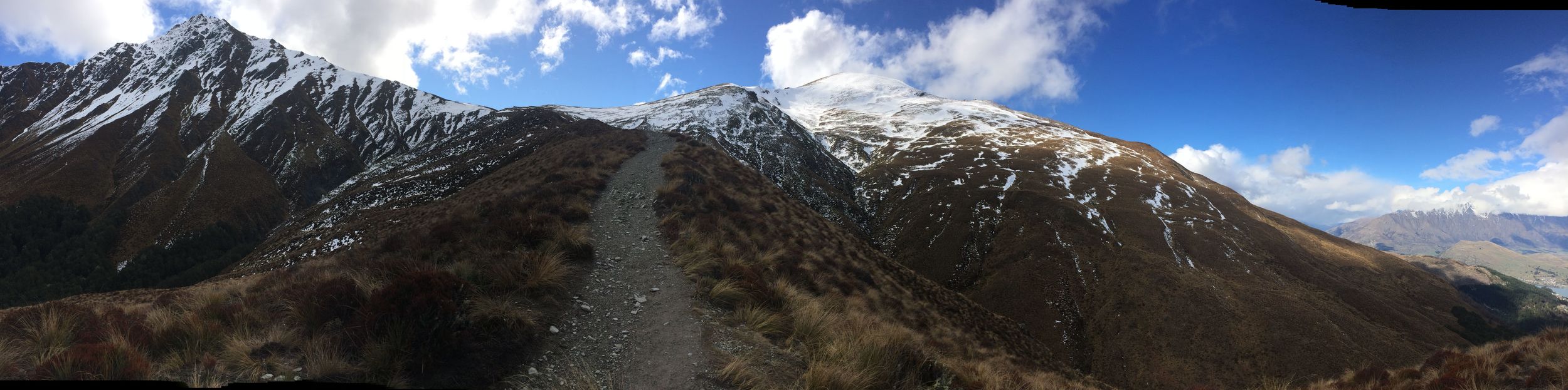 Path up to the mountain saddle of Ben Lomond, outside of Queenstown.