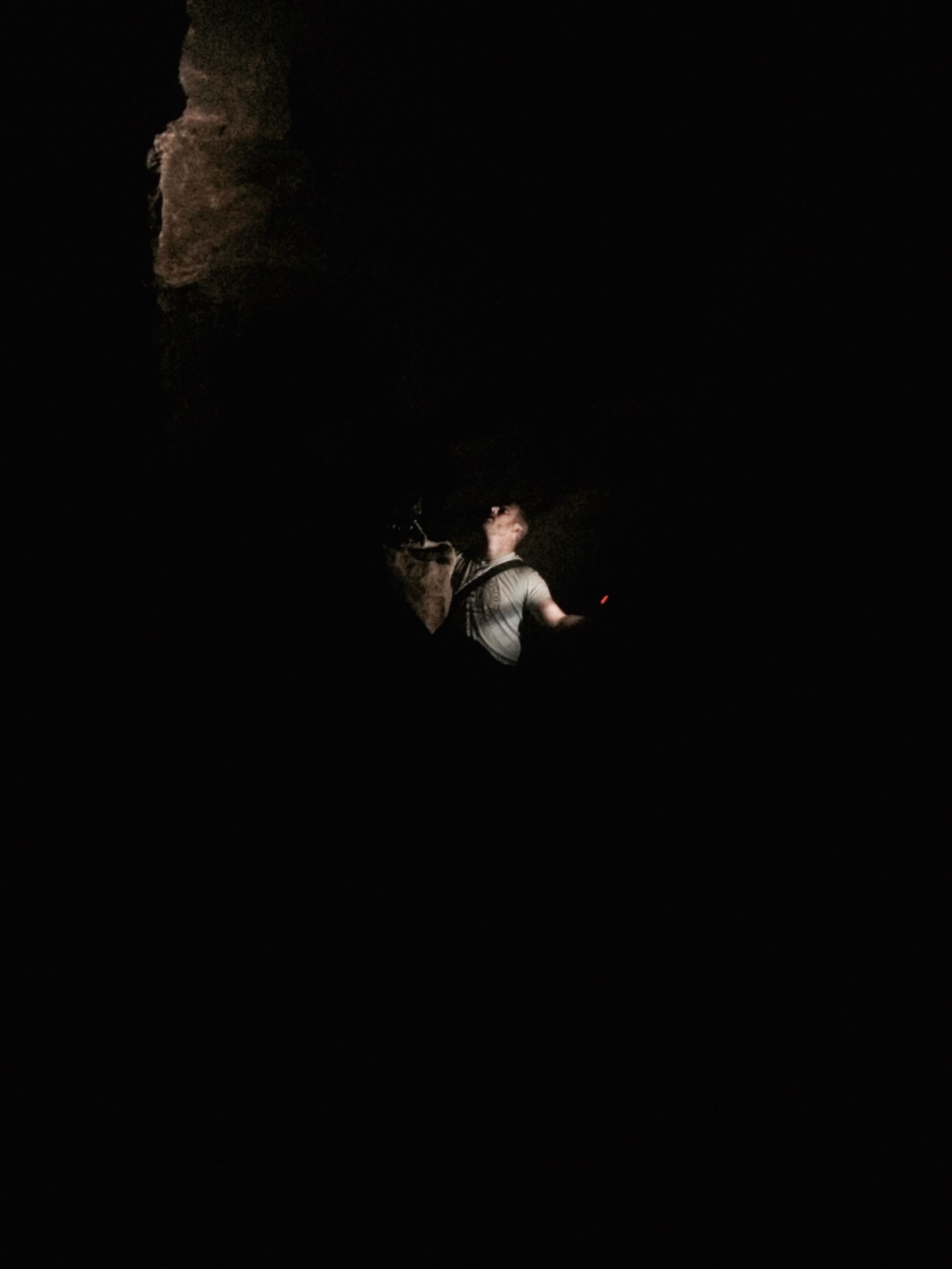 Andrew Using His Headlamp To Manipulate A Long Exposrue
