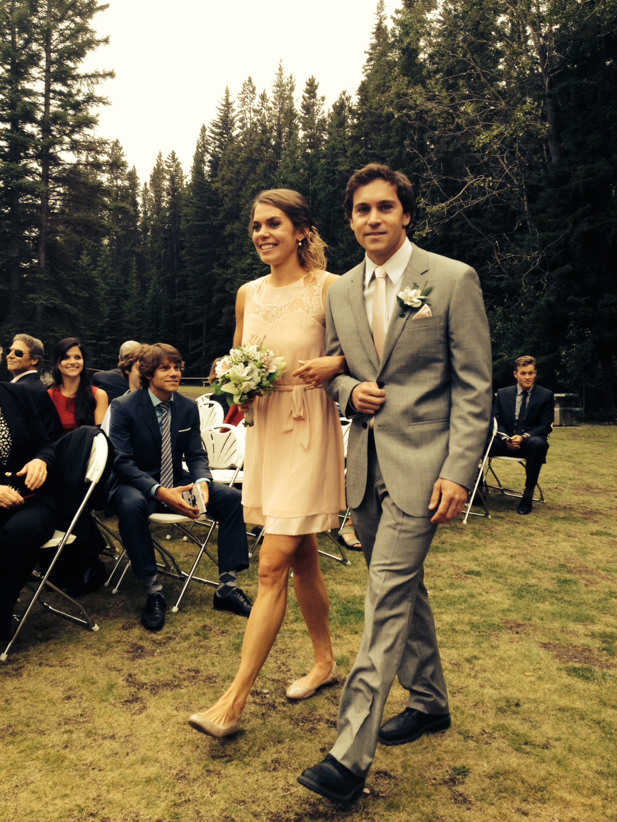  My brother, Matt, and I warming up the aisle for the bride 