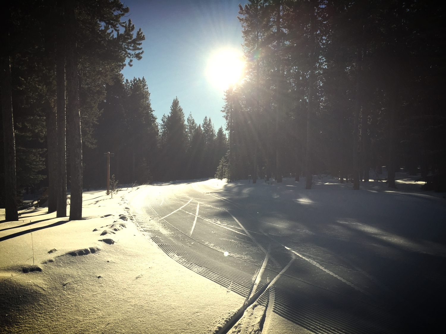  Great winter conditions in West Yellowstone at the Rendezvous Ski Trails 