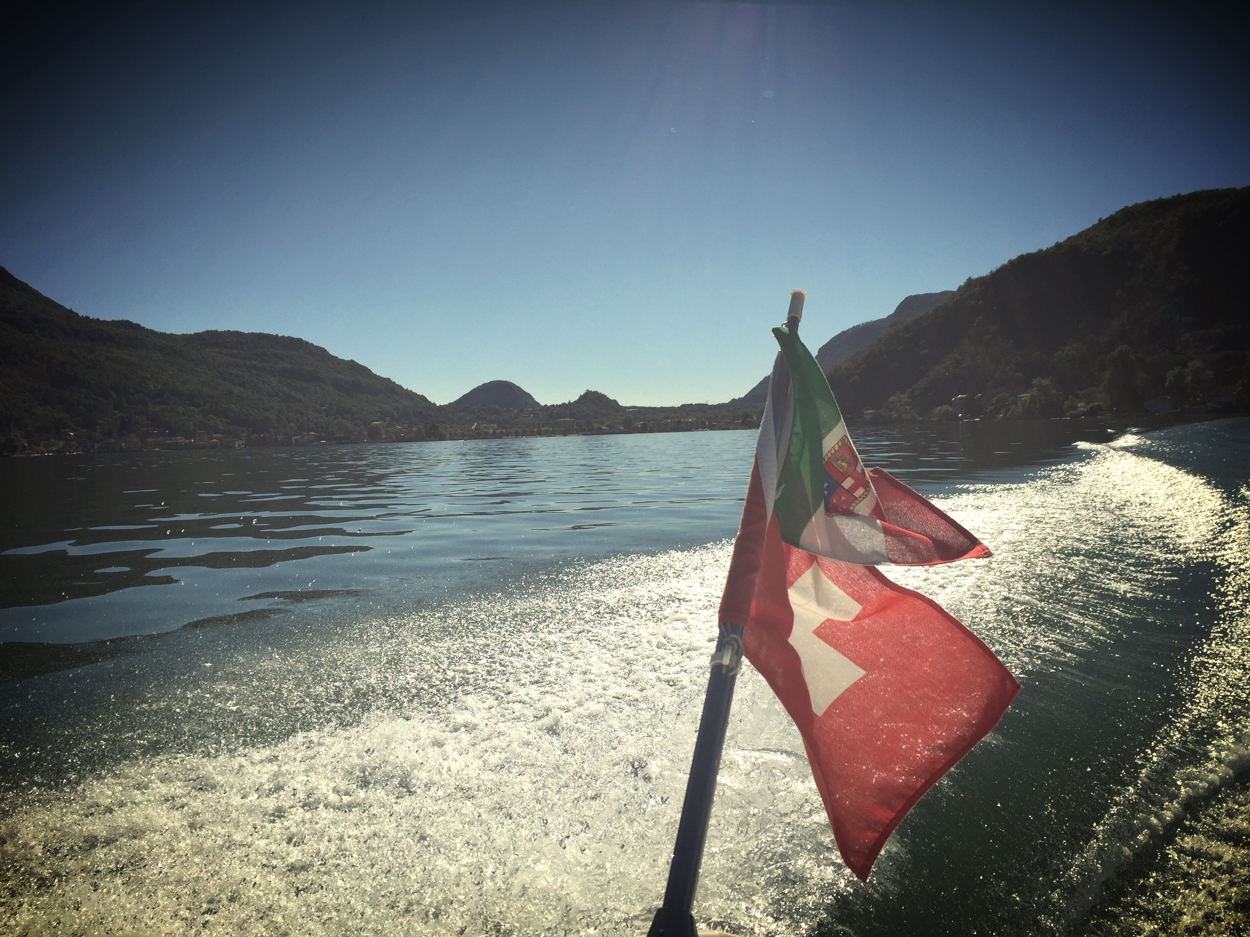  Lago di Lugano. One side Swiss, one side Italian.&nbsp; 