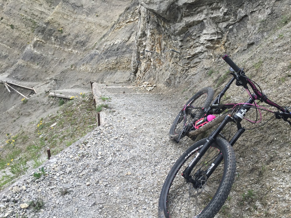  Exploring the trails in and around Davos seems to never end. This trail connects Davos to Filisur, much more gnarly than I expected...!! 