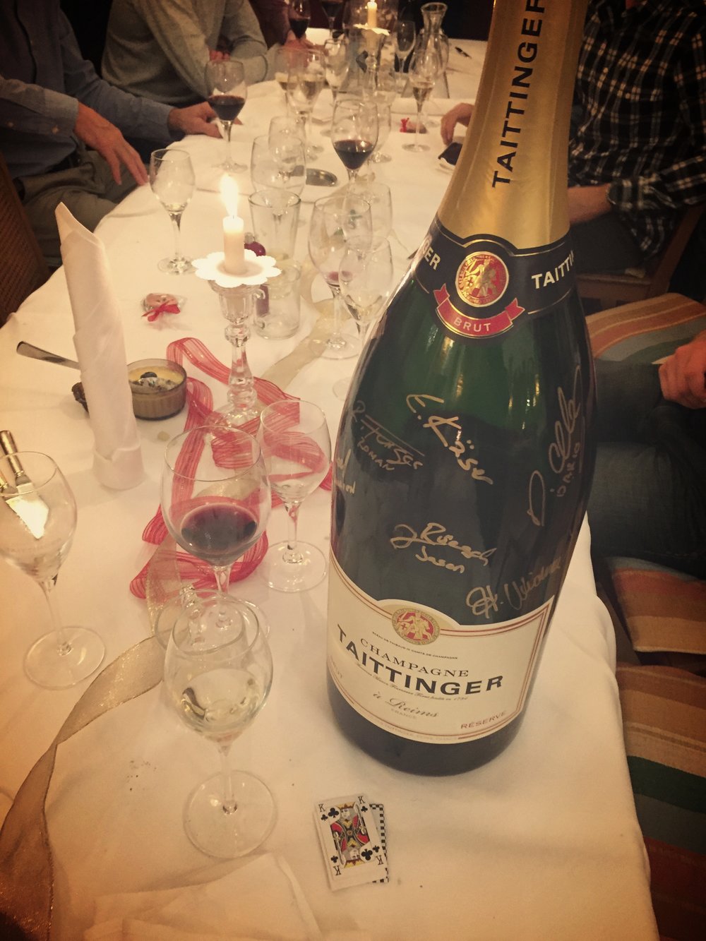  Ringing in the new year with the biggest bottle of Champagne I've ever seen and the Swiss and German National teams! Thanks to the  Schweizerhof  in Ste. Maria, Val Müstair. 