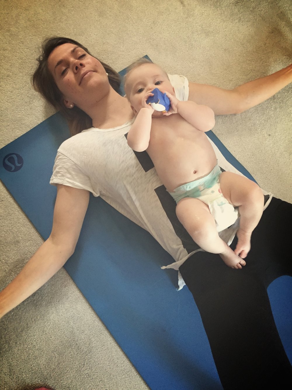 Baby yoga. Evia and I - Namasté-ing.&nbsp; 