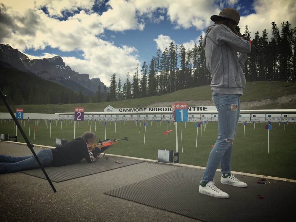  Trying my hand at biathalon with my dad on Father's Day. Shot 2/5 standing, but my dad is a faster shot. Thanks Macx Davies for your patience! 