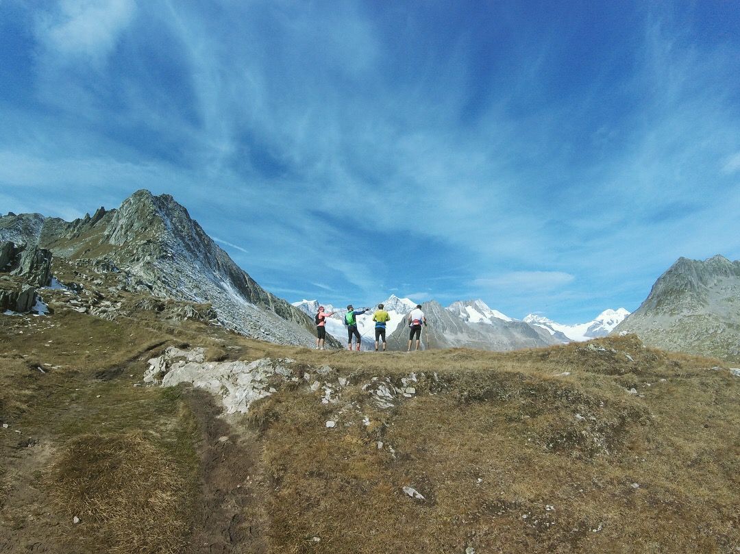  SAS ProTeam members overlooking the Aletsch Glacier. 