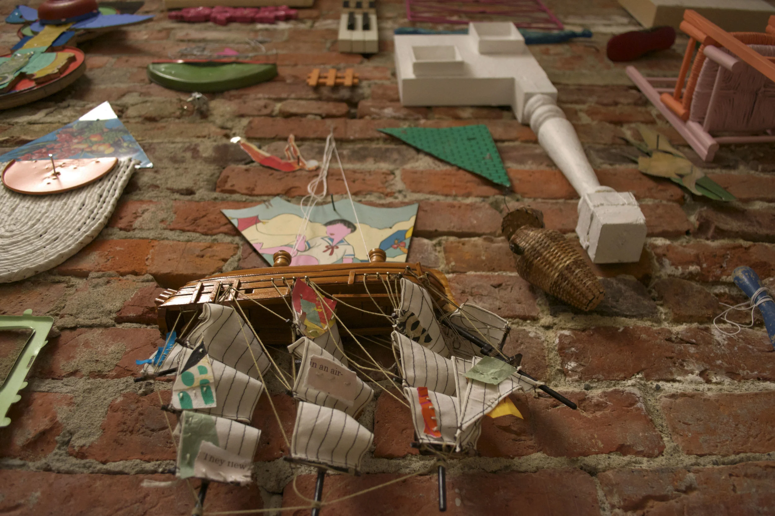 detail of Object Wall (137 Parts), site specific installation, 2015