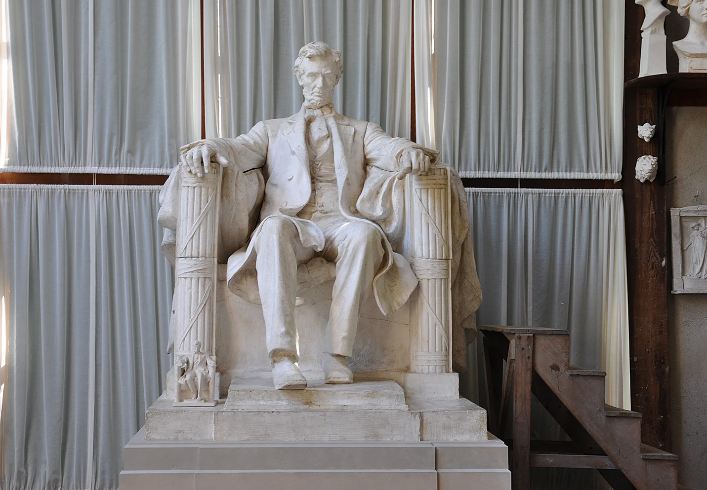early plaster model for lincoln memorial