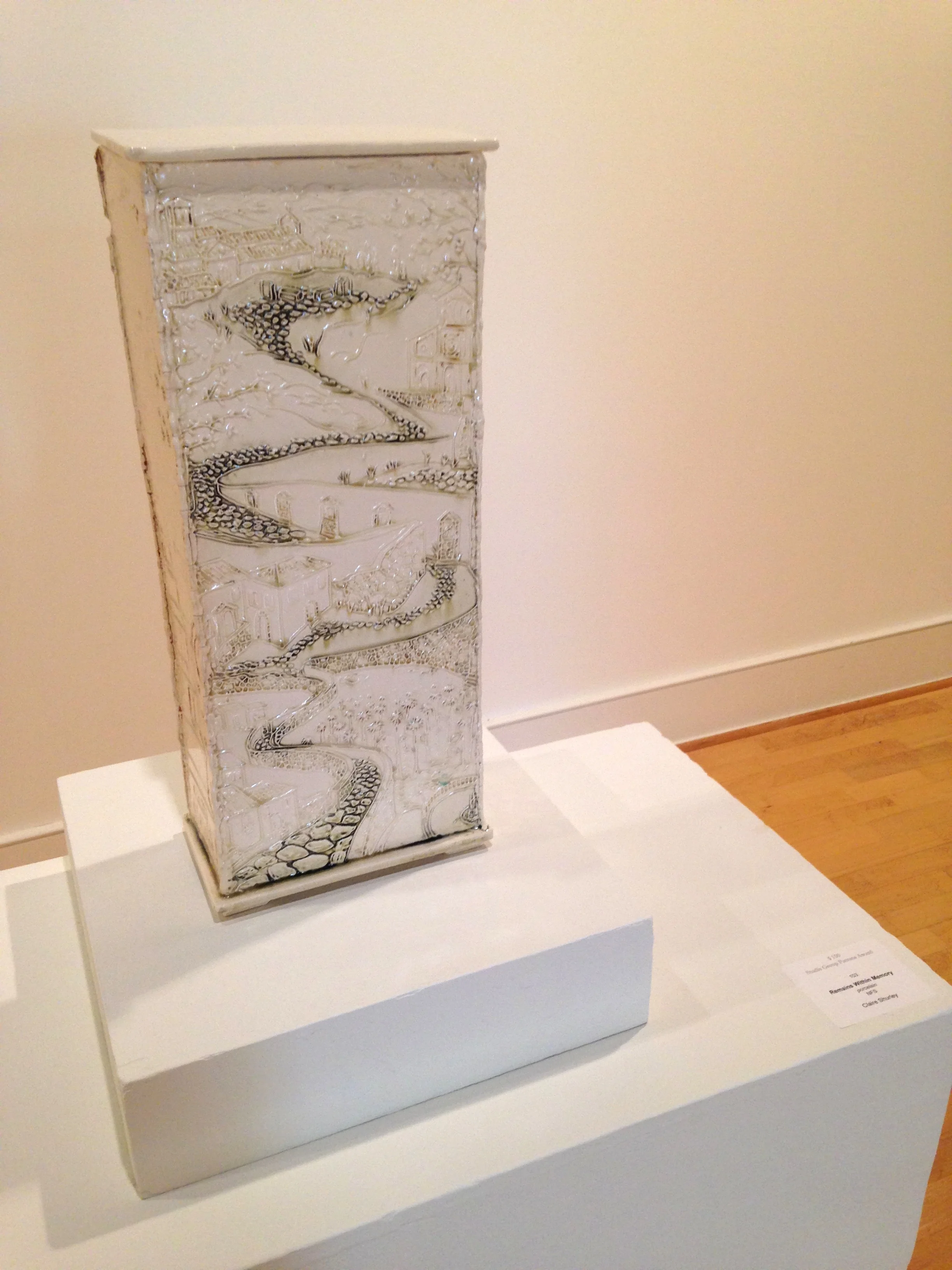 Remains within Memory, porcelain, Fall 2013 39th Annual Juried Show, Lyndon House