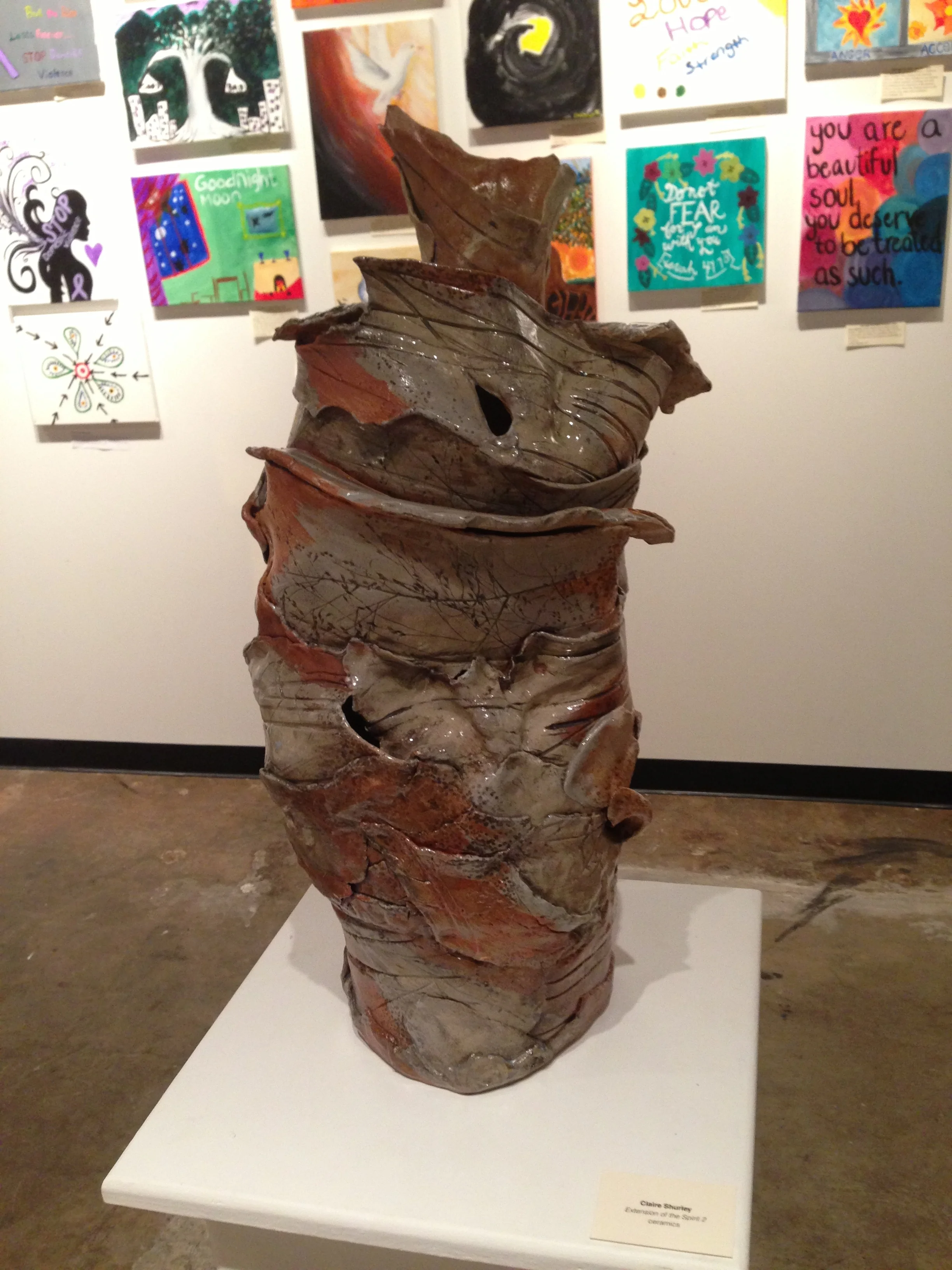 Extension of the Spirit, stoneware, Summer 2013 Pulaski Street Art Crawl, Artini's