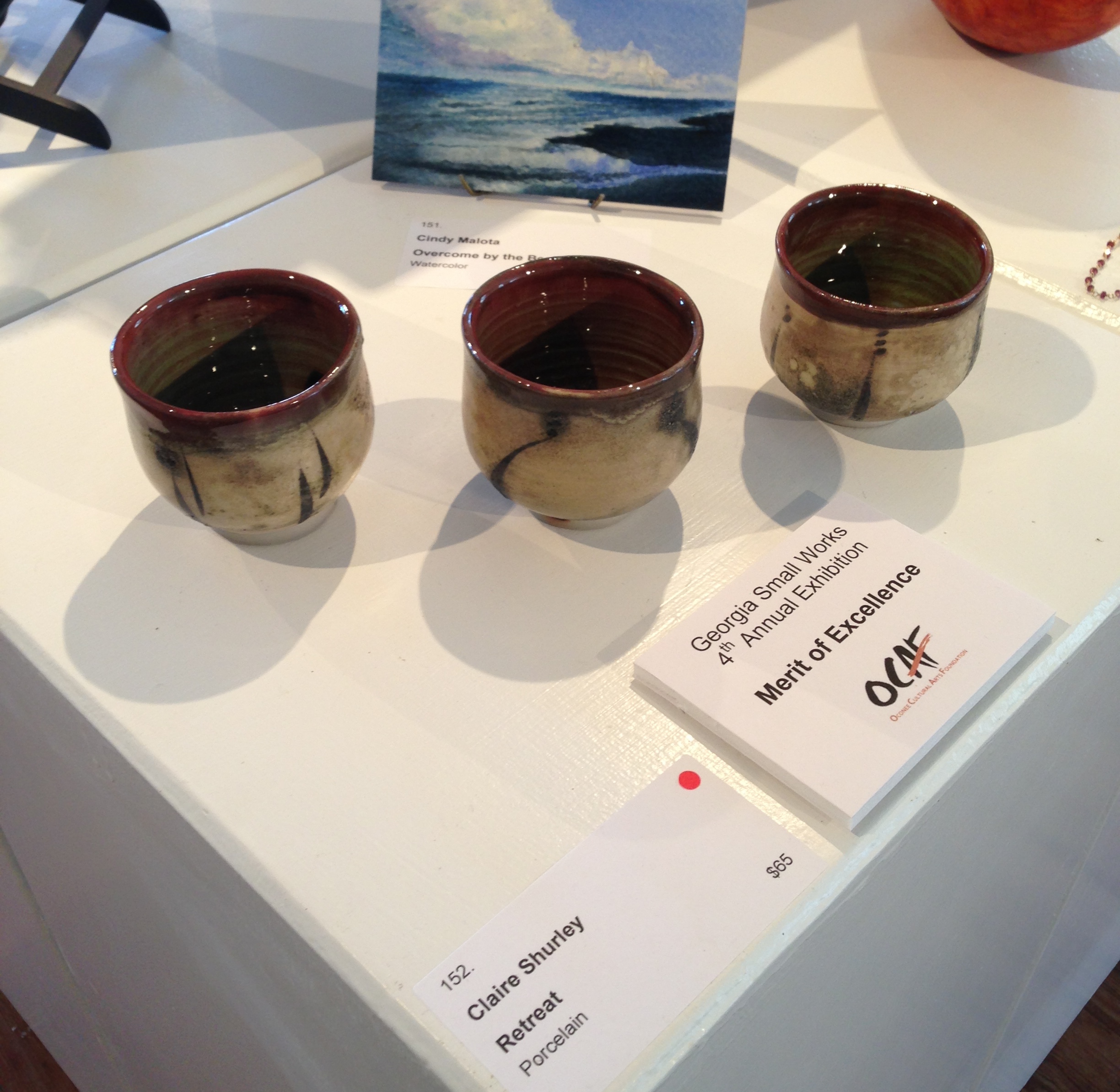 Retreat, porcelain, Summer 2013 Georgia Small Works, OCAF