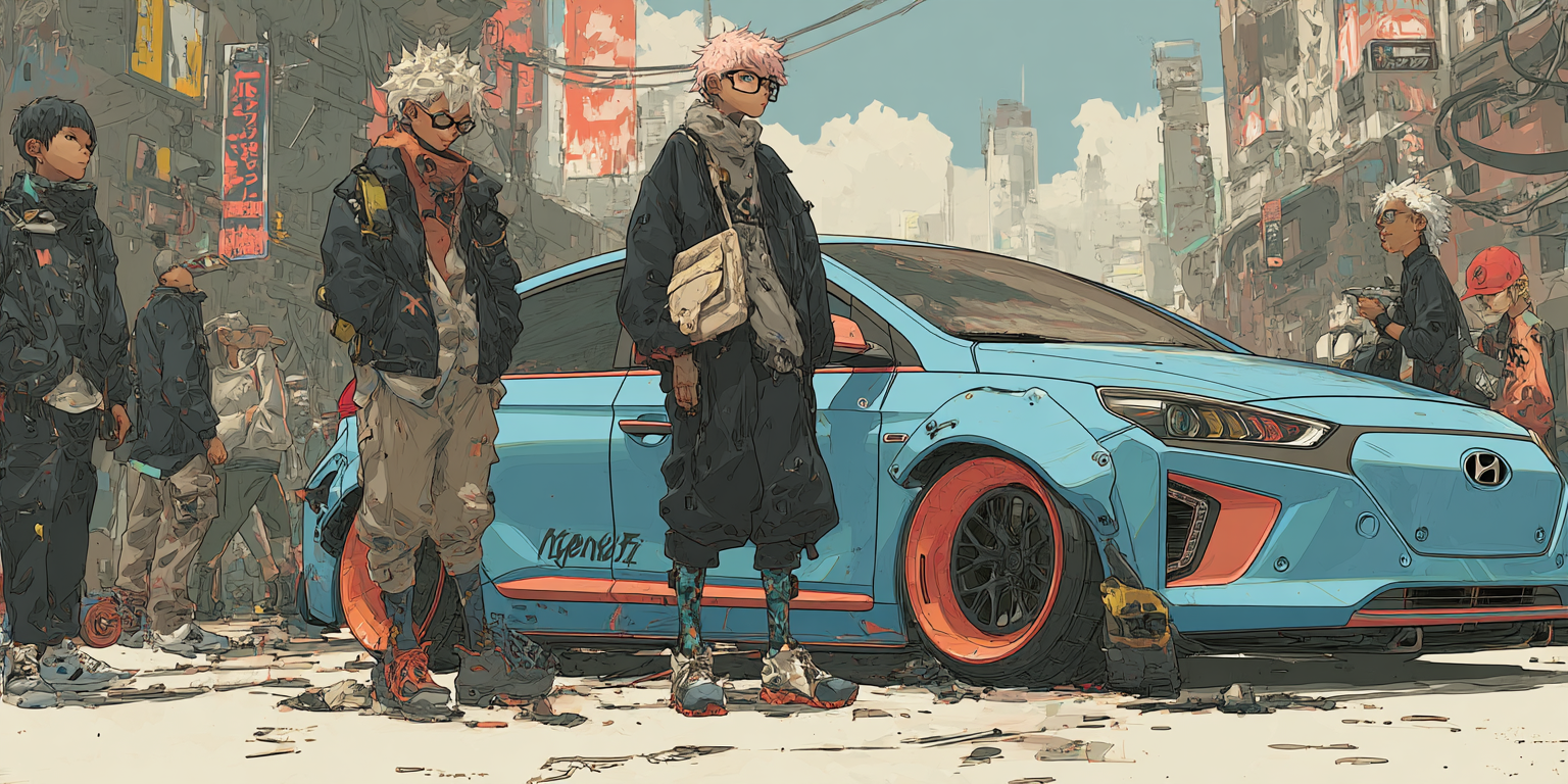 u1146626773_Hyundai_ioniq_EV_car_driving_on_70s_Neon-look-of-_9d1f2337-8d49-473d-9eb2-999c0d3ab4d8_0.png