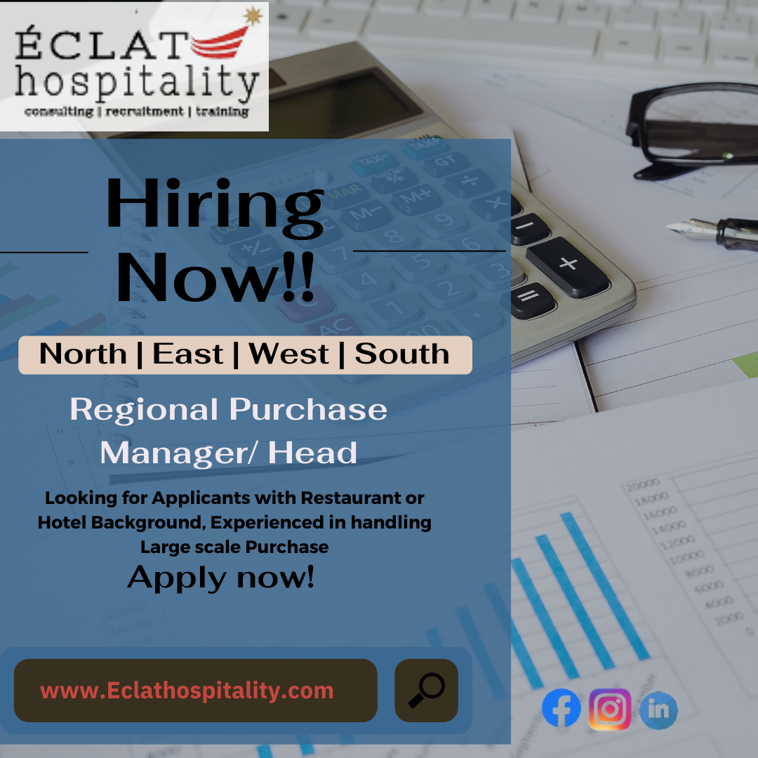 Job Opening for Regional Purchase Manager for Chain Restaurant Brand