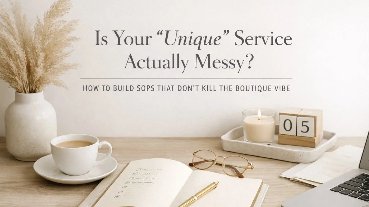 Is Your "Unique" Service Actually Messy? How to Build SOPs That Don't Kill the Boutique Vibe