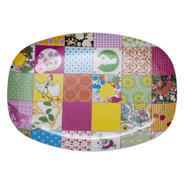 Melamine patchwork tray from Rice DK