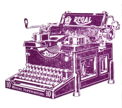 archivist letterpress card - typewriter