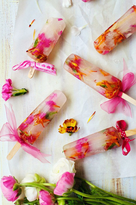 flower ice lollies