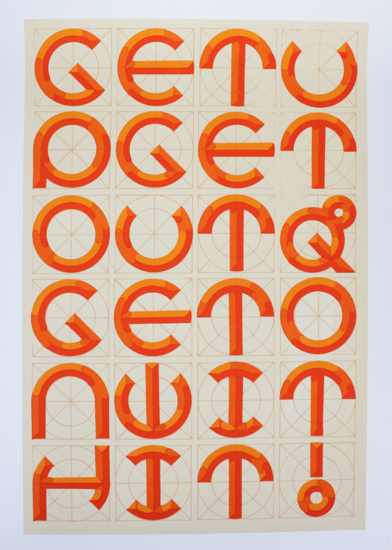 Get Up, Get Out screen print by David Samuel