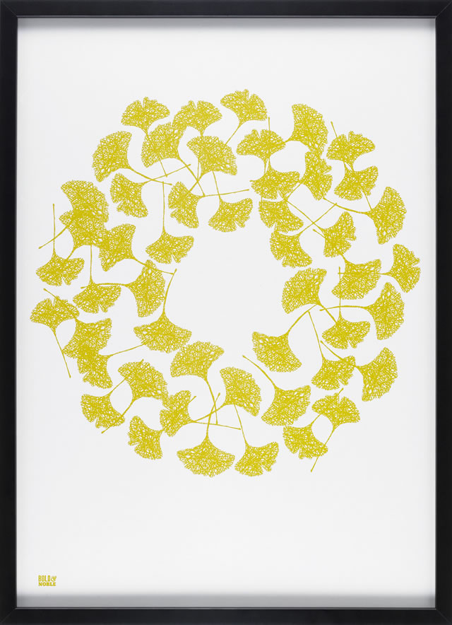 gingko screenprint from bold and noble