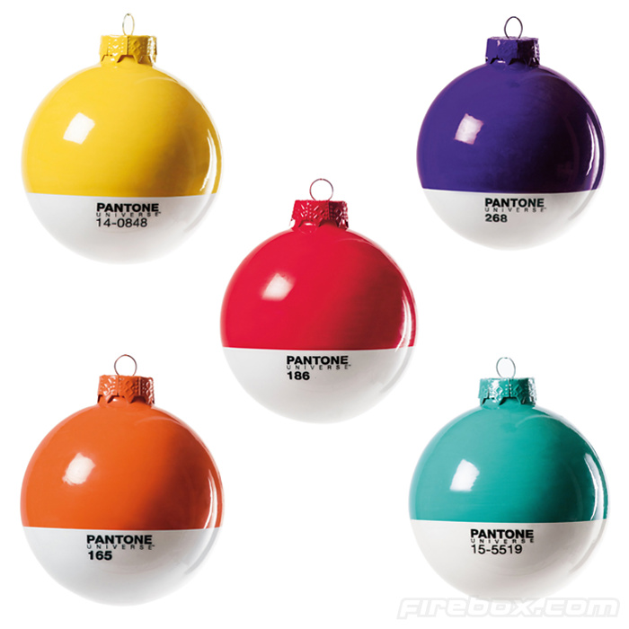 pantone christmas baubles