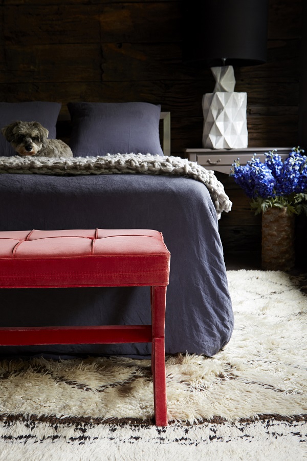The Celeste & Maud Footstools both available in square or rectangular sizes from £225. Maud shown in Dusty Rose Velvet, £255 (left), Celeste shown in Prussian Blue Velvet, £255 (right). " I had to include footstools in my collection, as they are some of the most multitalented pieces of furniture you can ever own. Perfect to recline on in the lounge, a glamorous addition to the foot of a bed or an impromptu perch at parties – their uses are endless!” 