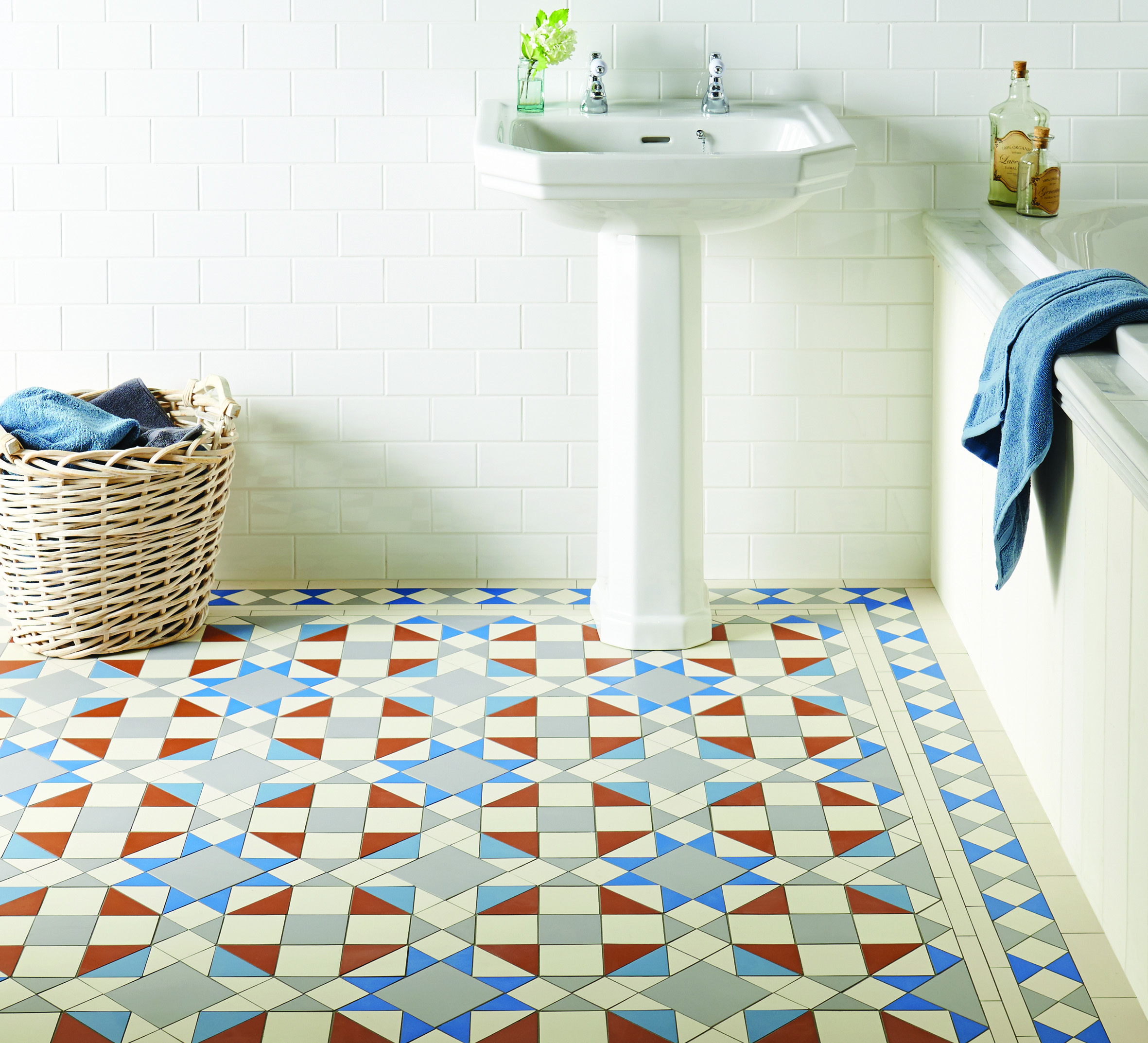 The Eltham pattern with Pugin Blue are both new additions to the range.