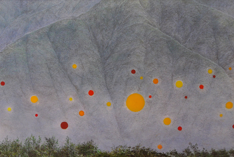 Wieland Payer, Game, 2014, pastel charcoal on paper on board, 30 x 45 cm