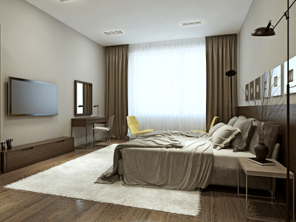 Bedroom interior in contemporary style