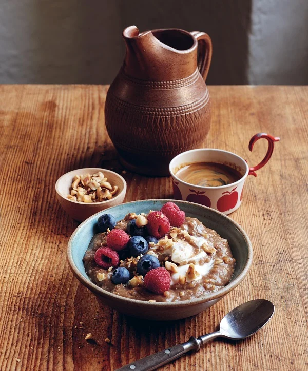 RyeBread Porridge with Skyr and Toasted Hazelnuts — Heart Home