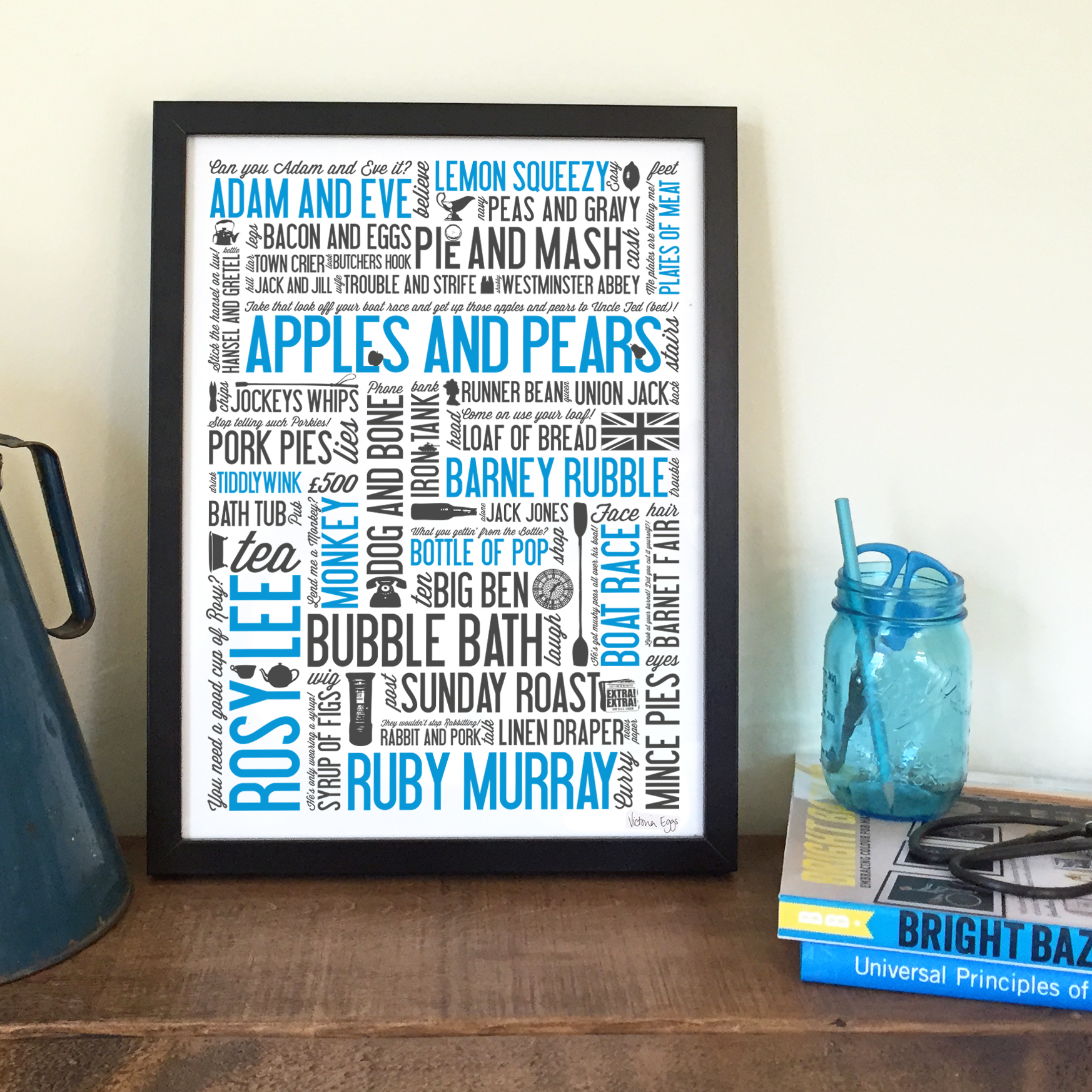 Cockney Rhyming Slang Print