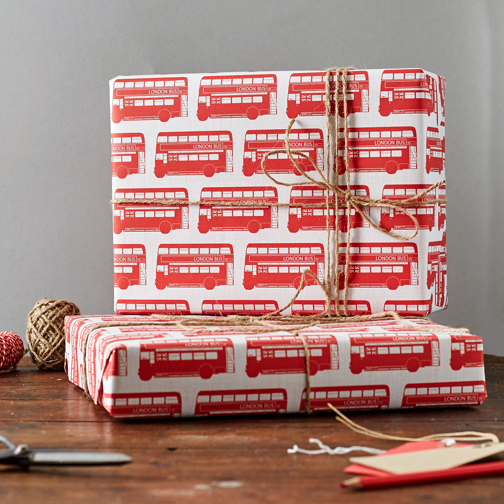 London Bus Gift Wrap