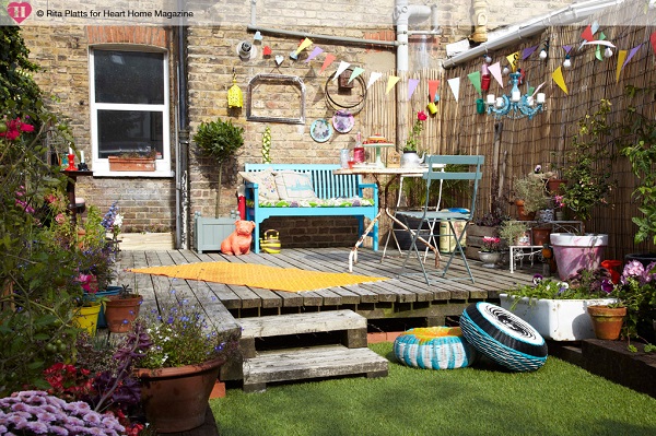 This colourful space provides the perfect spot to both entertain and relax during the warmer months.