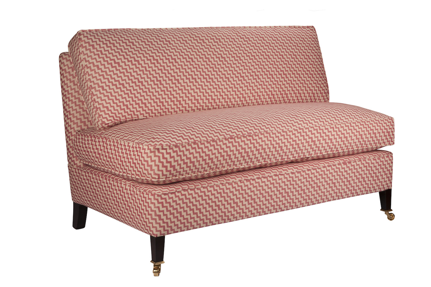 David Seyfried Elystan sofa in Radish Climbing Chevy fabric.