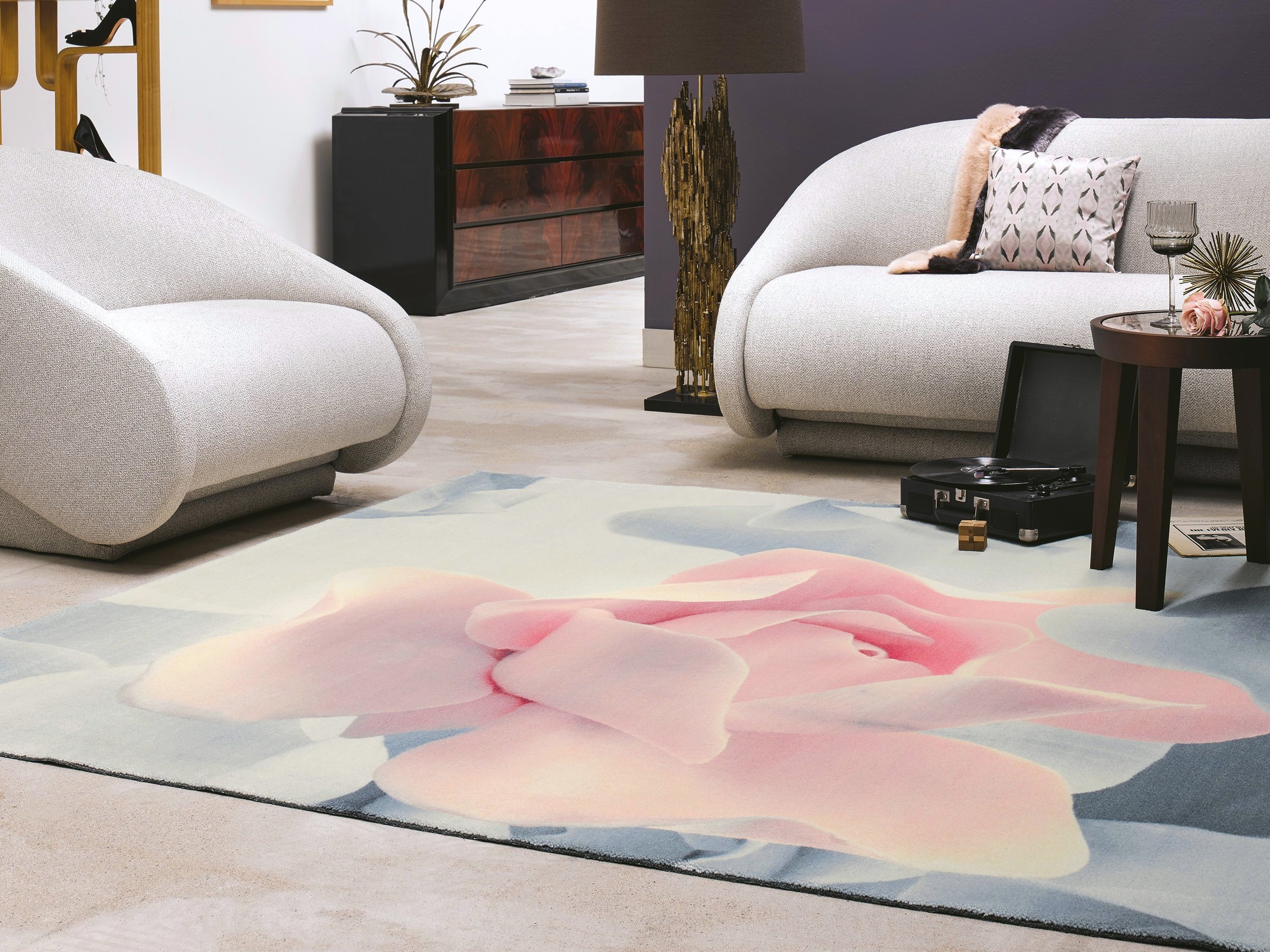 Porcelain Rose Rug, available in two sizes, priced from £994.