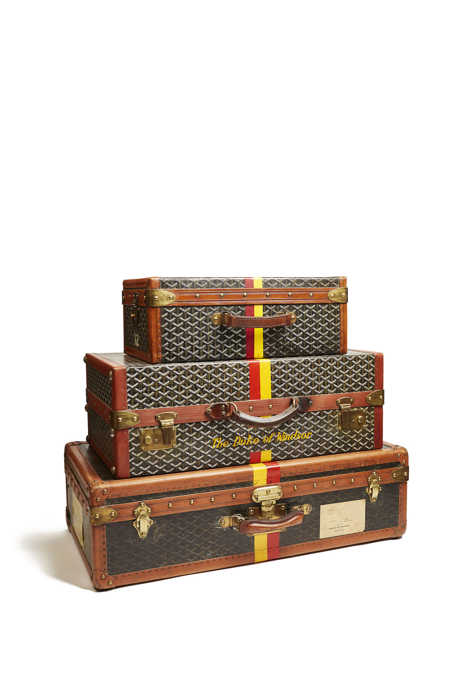 Duke and Duchess of Windsor's Luggage, Goyard, about 1950 © Miottel Museum, Berkeley, California. Photograph courtesy of Peabody Essex Museum, Salem, Massachusetts