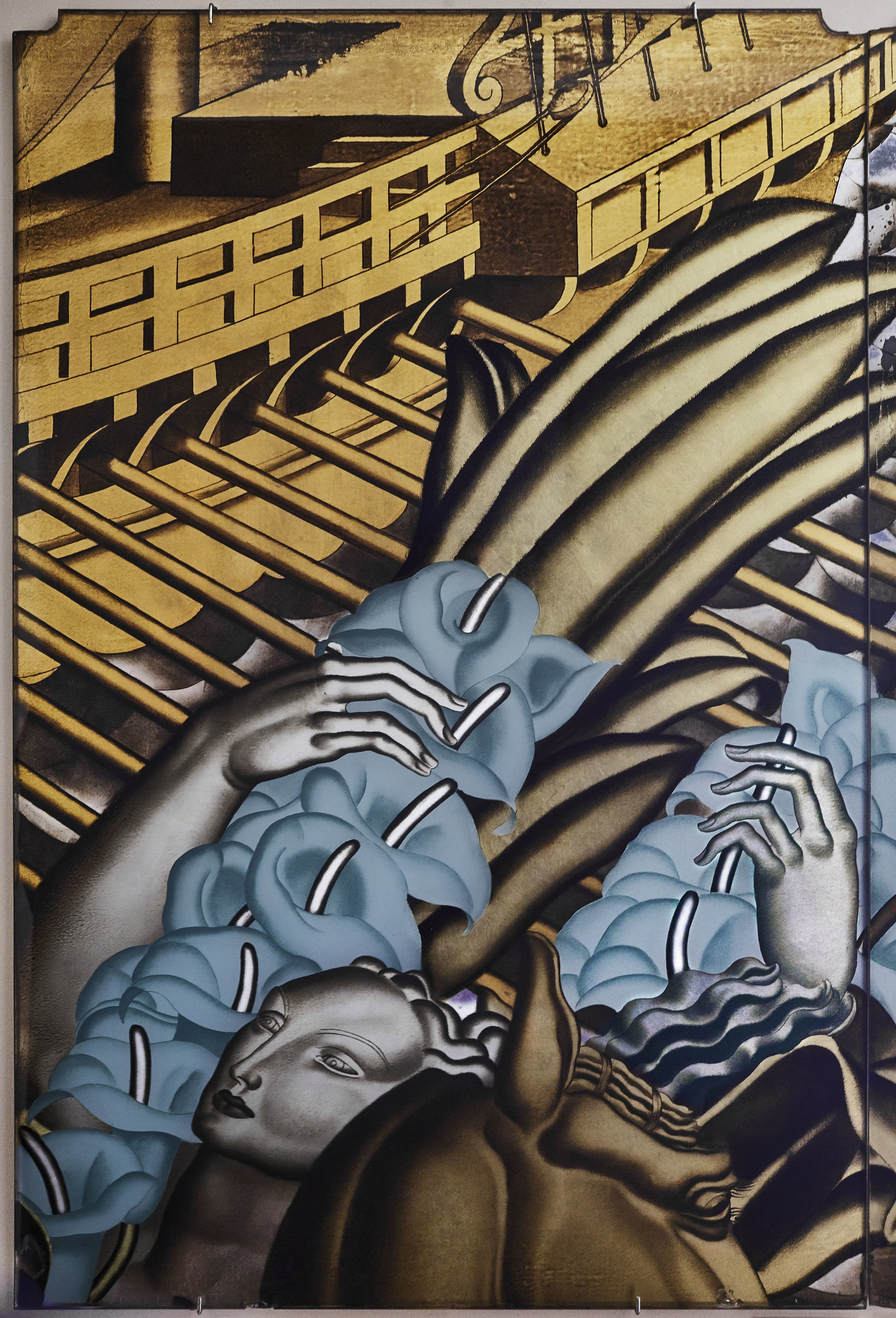 Panel from The Rape of Europa for the first-class grand salon on-board Normandie, Jean Dupas, France, 1934 © Miottel Museum. Photograph courtesy of Peabody Essex Museum, Salem, Massachusetts