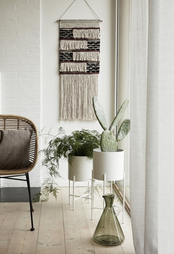 White Pot with Plant Stand, from £48