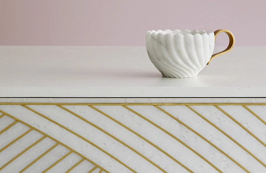 Victoria Tea Set on Dhow Chest of Drawers