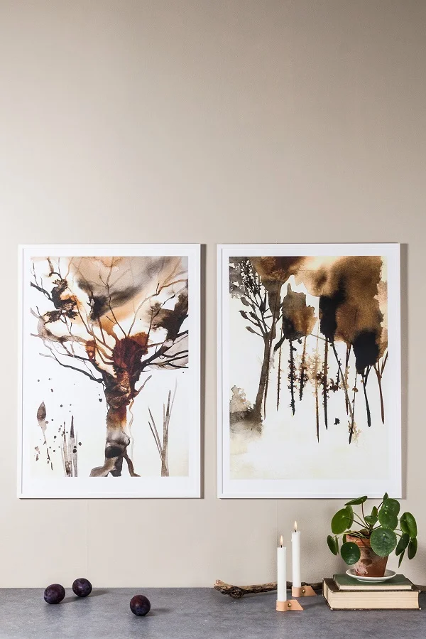 Nordic Kind of Autumn Ink Paintings
